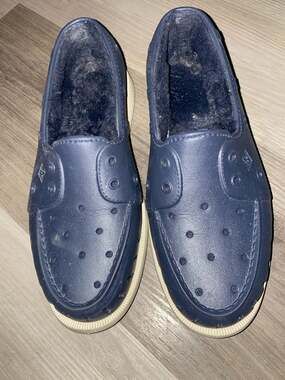 Sperry Men's Authentic Original Float Cozy Lined Boat Shoes Navy Blue Sz 10